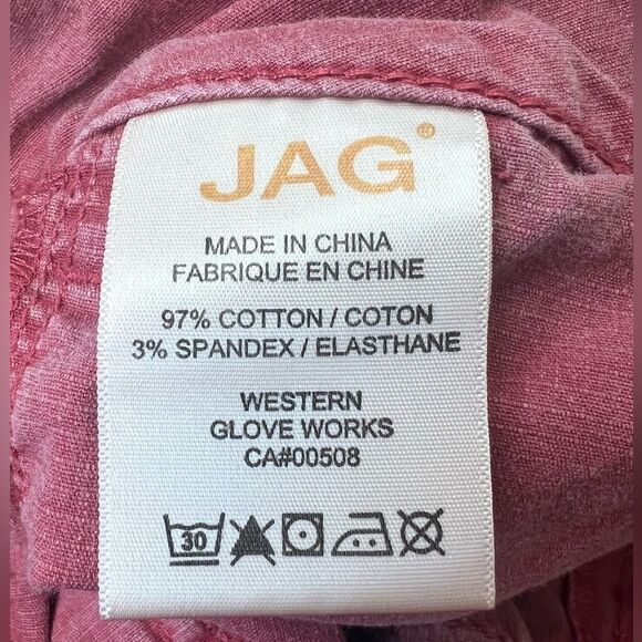 Jag Jeans Cargo Utility cropped Pants Stretch faded Red / orange Women’s size 4 - Picture 9 of 10